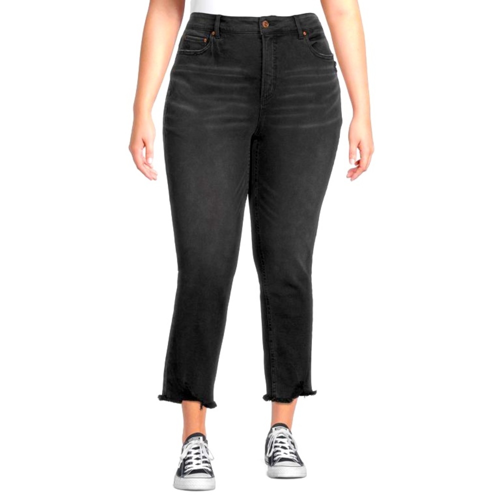 🆕 Terra & Sky Women's Plus Size Vintage Inspired Crop Denim Jeans Size: 24W